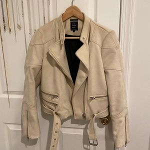Zara suede moto jacket outerwear